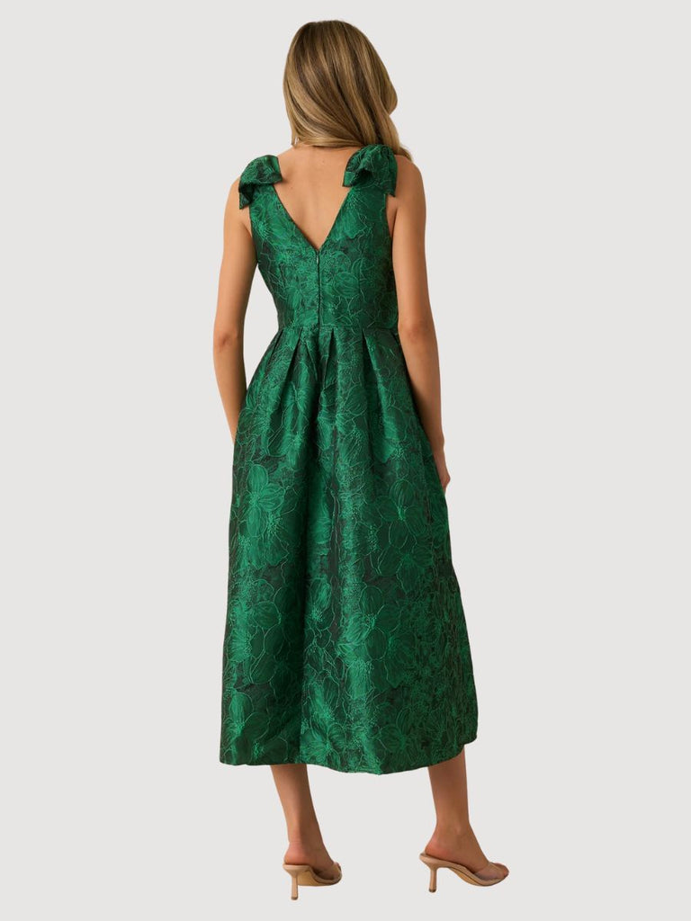 Emerald Floral Midi