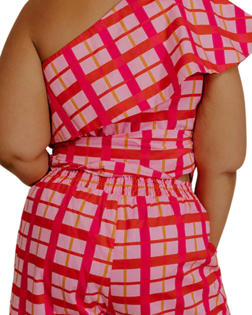 Darcy Checkered One Shoulder