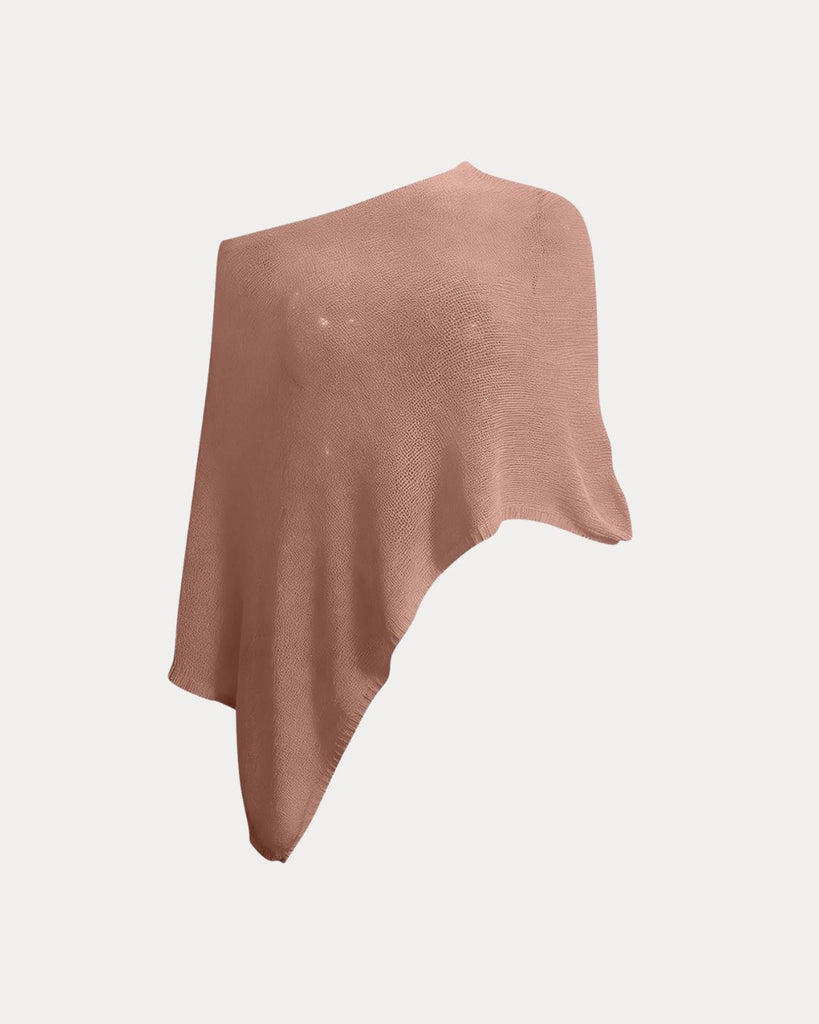 Crochet Poncho Pale Blush