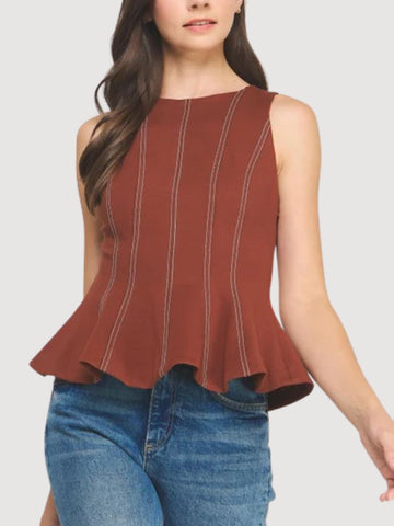 Suede Peplum