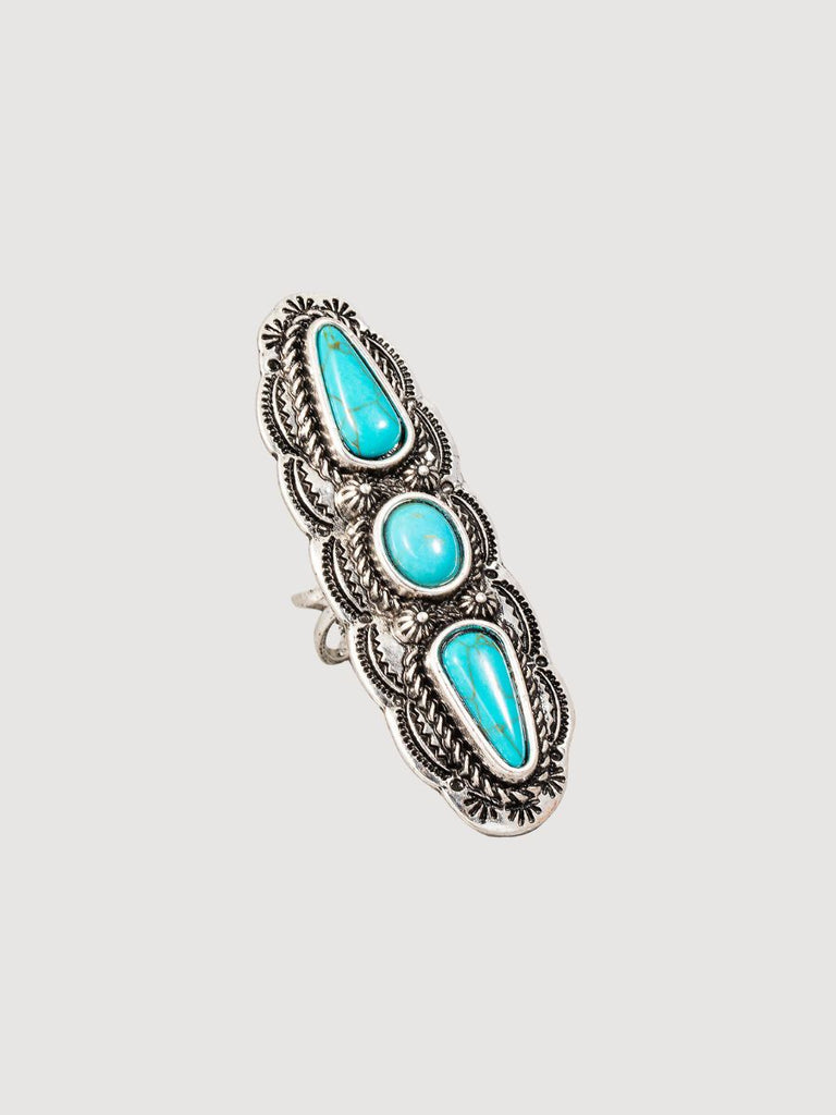 Western Triple Turquoise Ring