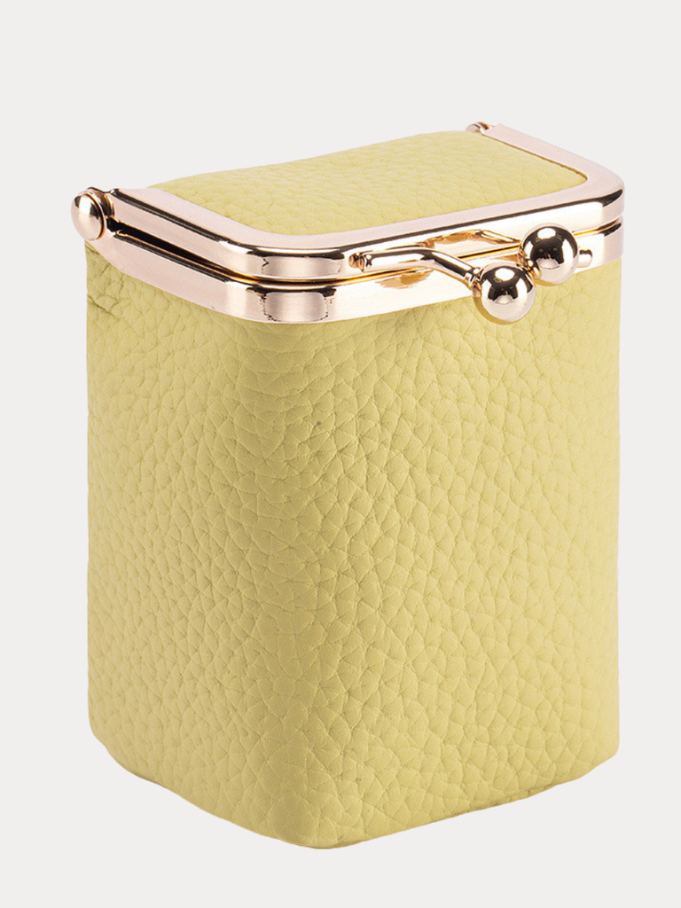 Leather Pocket Wallet Yellow