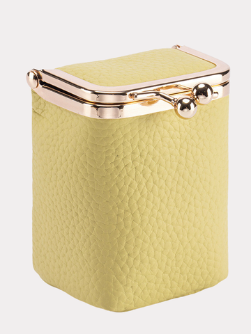 Leather Pocket Wallet Yellow