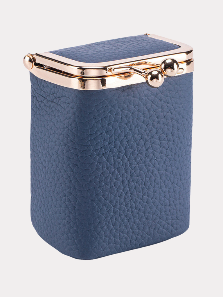 Leather Pocket Wallet Blue