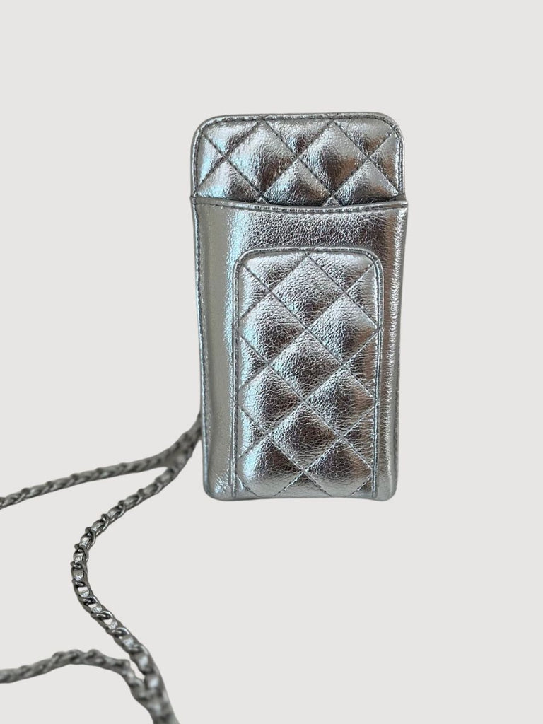 Brianna Cell Phone Crossbody Silver