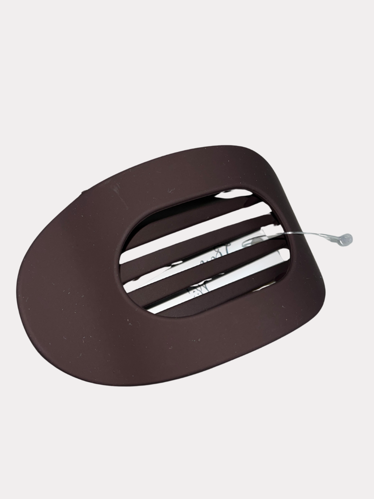 Oval Flat Hair Clip Matte Truffle
