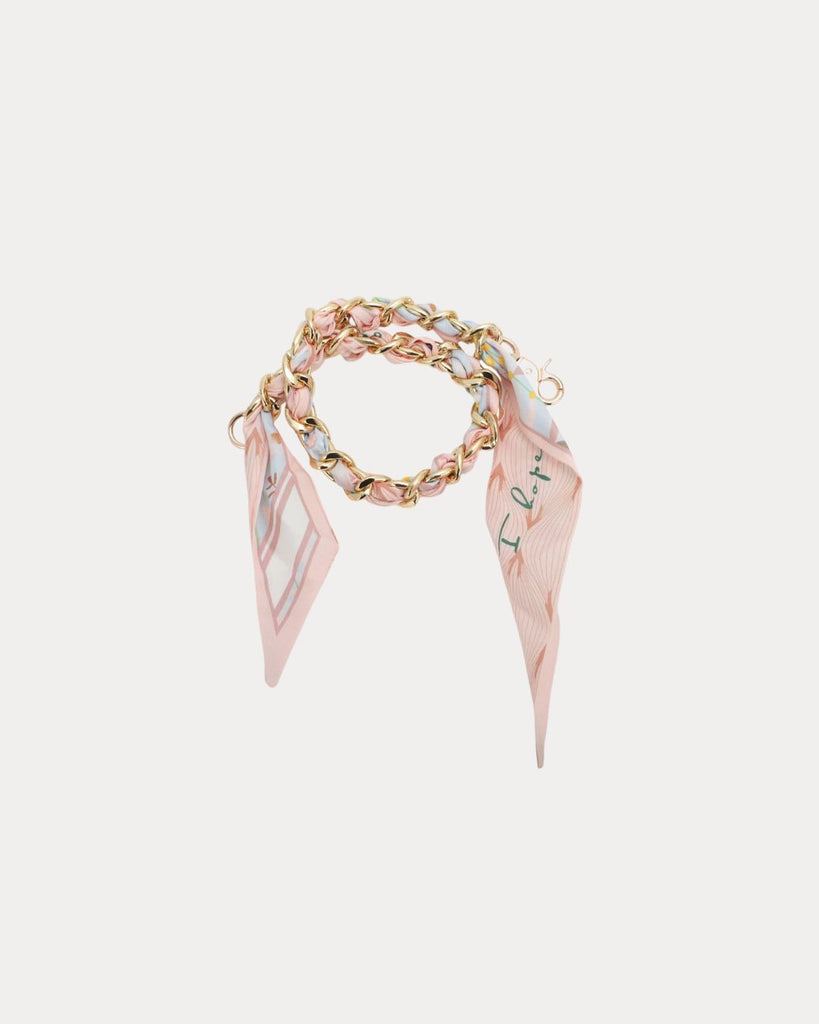 Silk Bag Chain Pink