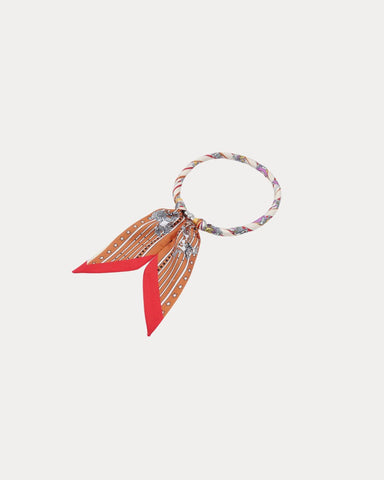 Orange Nautical Scarf Necklace