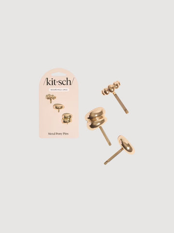 Gold Metal Pony Pins 3pc