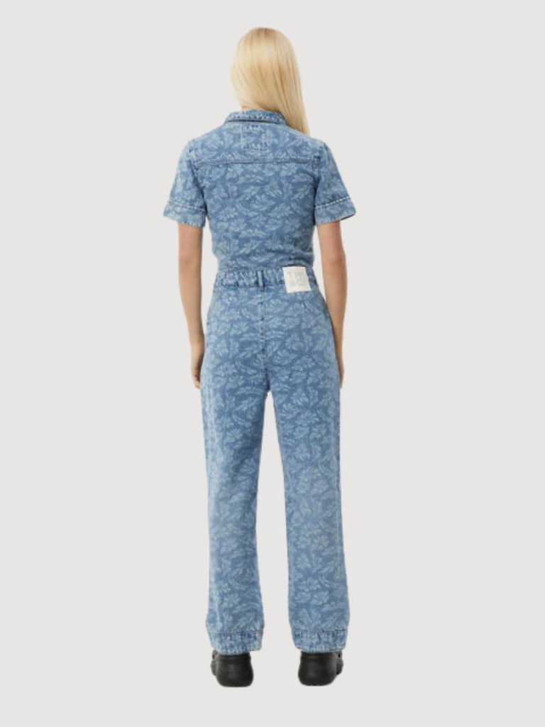 Denim Jacquard Jumpsuit