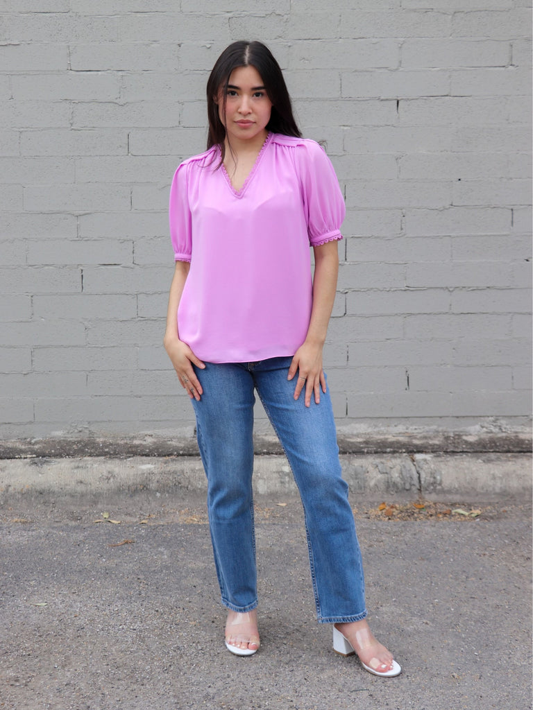 Orchid V-Neck Blouse