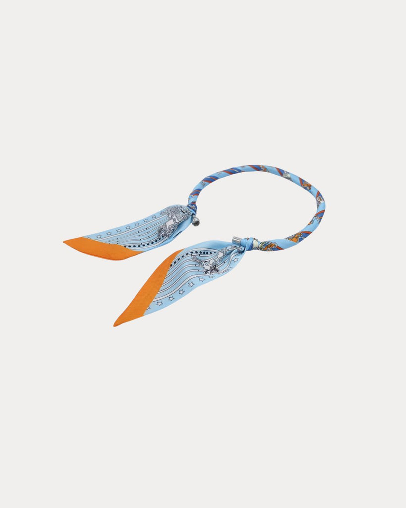 Blue Nautical Scarf Necklace