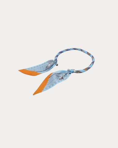 Blue Nautical Scarf Necklace