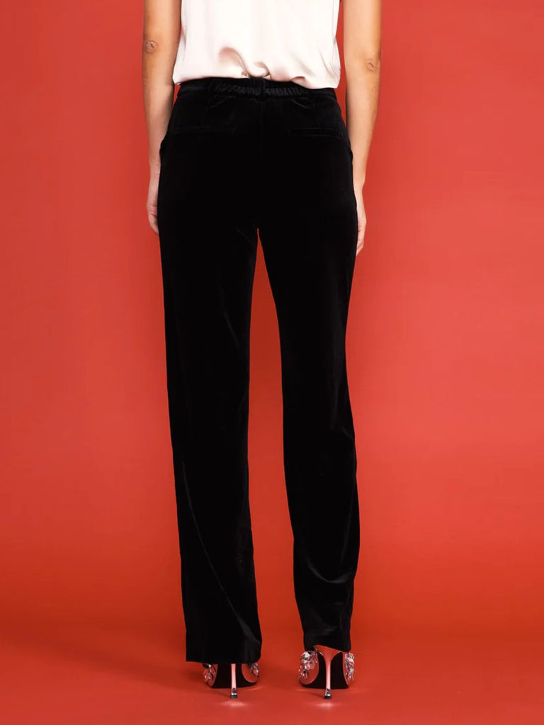 Velvet Wide Leg Pant Black