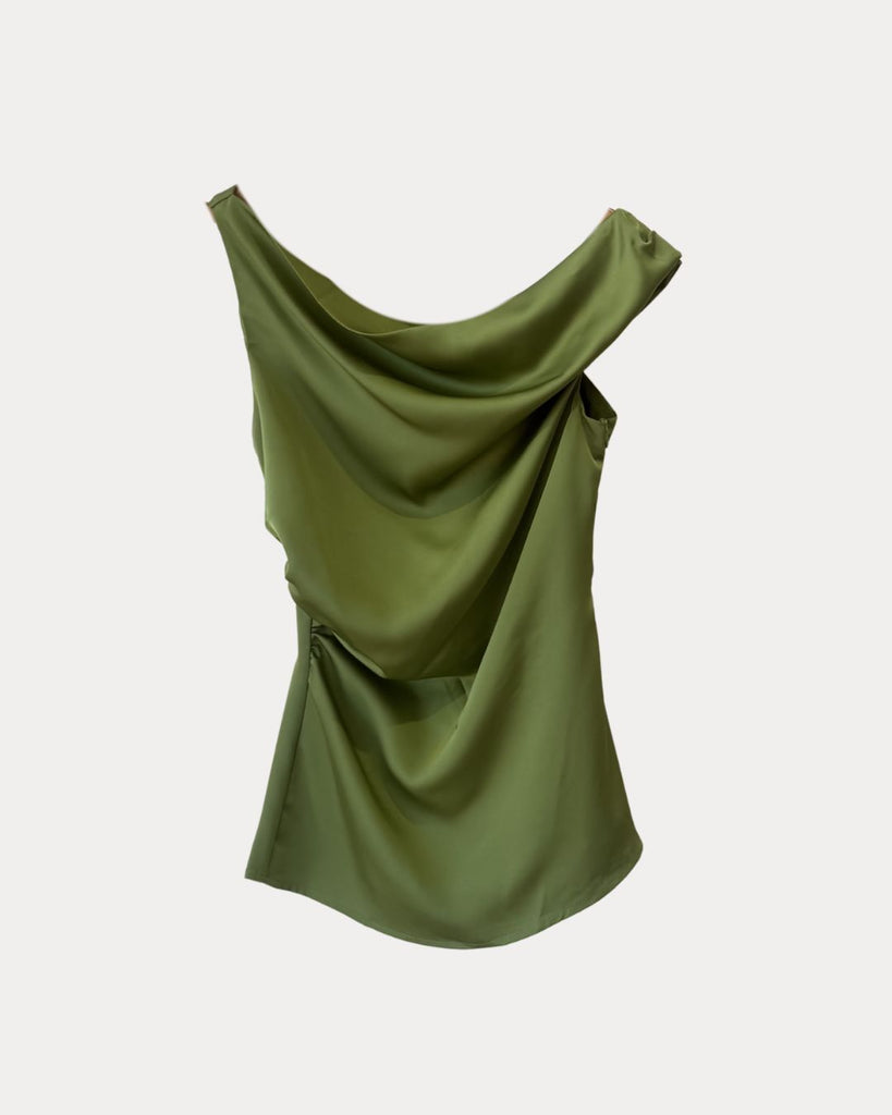 Asymmetric Satin Top