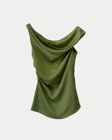 Asymmetric Satin Top