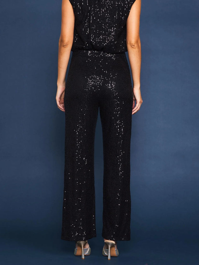 Sequin Flared Pants Black