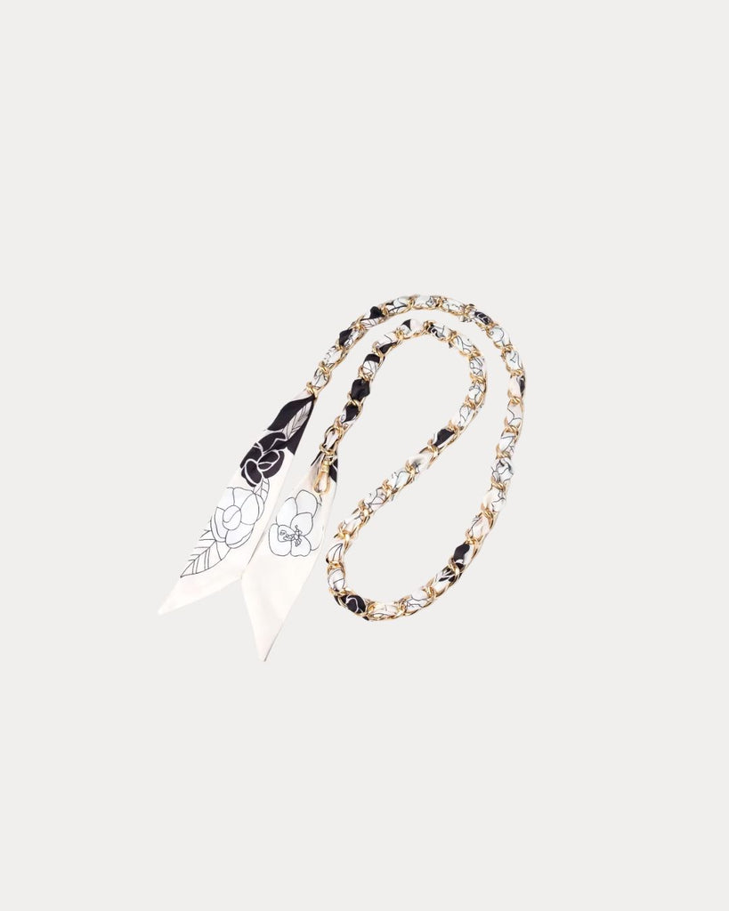 Silk Bag Chain White/Black