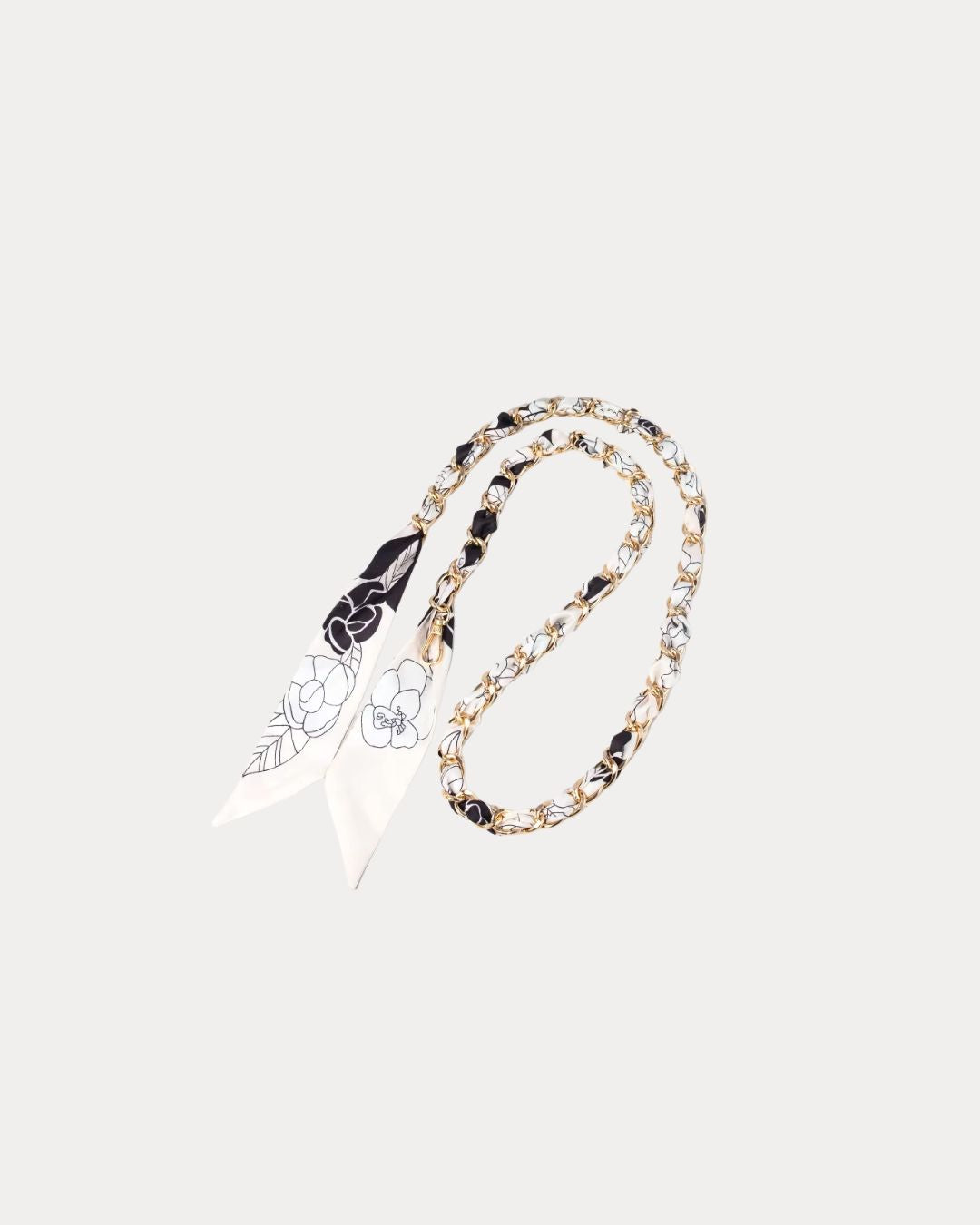 Silk Bag Chain White/Black