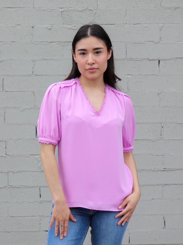 Orchid V-Neck Blouse
