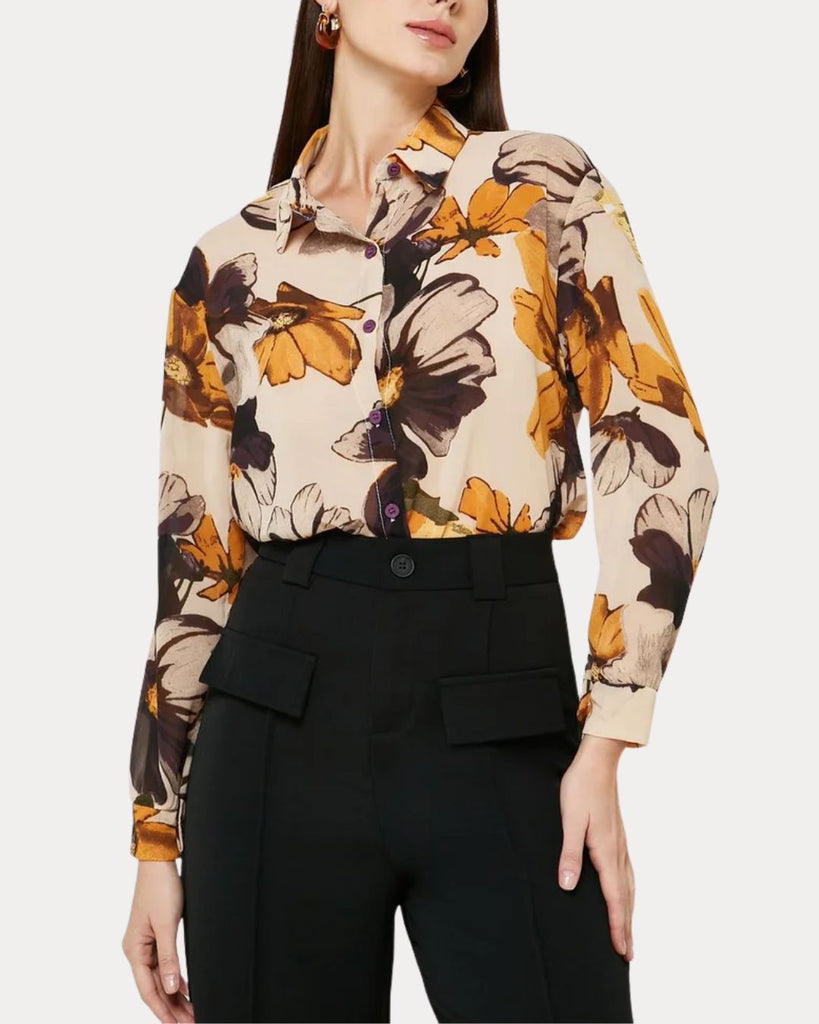 Beige Button Down