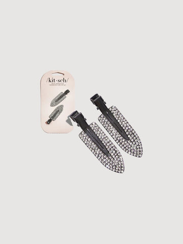 Metal Rhinestone Creaseless Clips 2pc