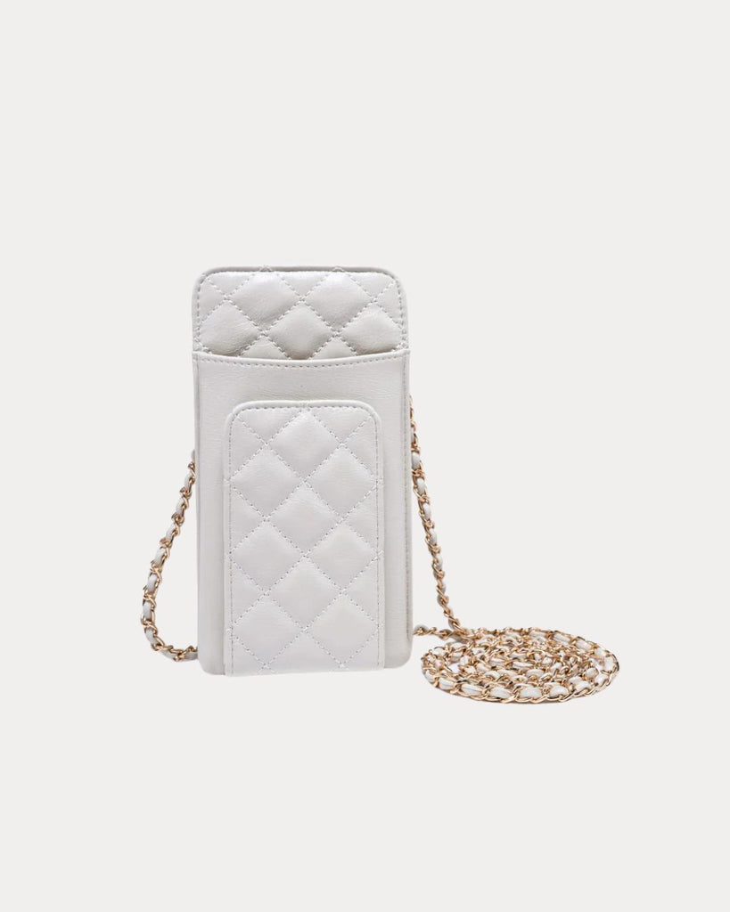 Brianna Cell Phone Crossbody Ivory
