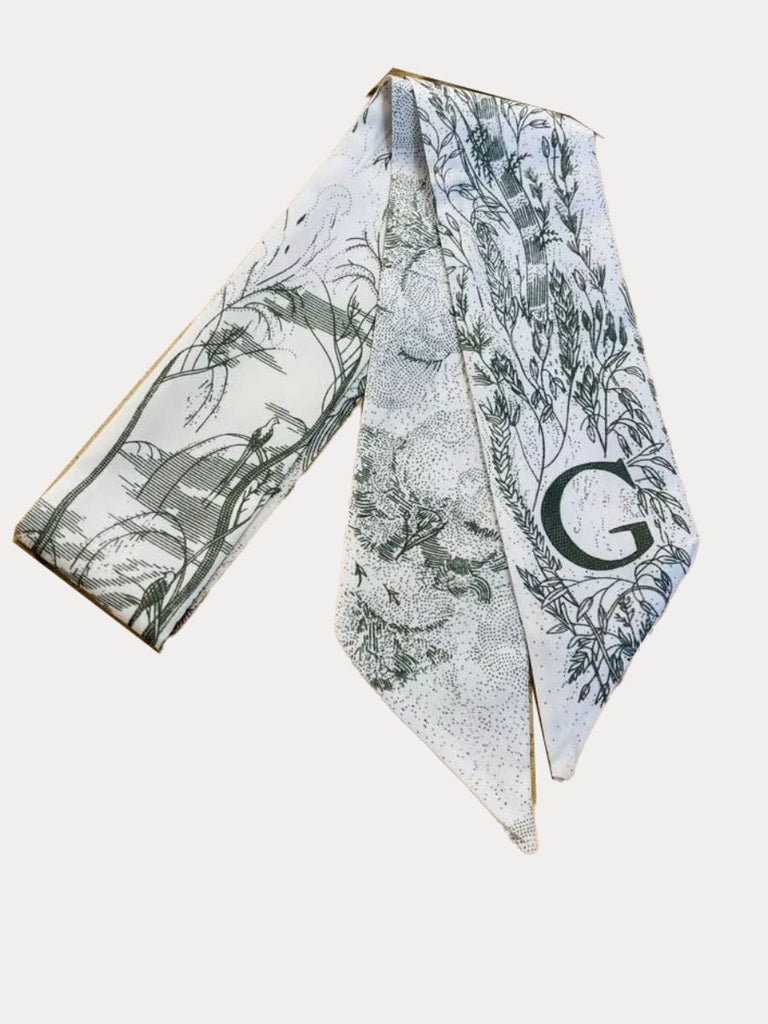 Printed Initial Scarf