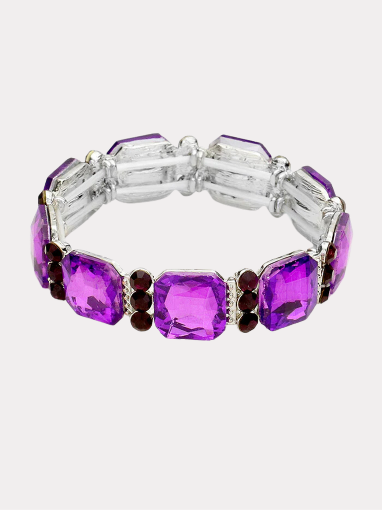 Carrie Gemstone Bracelet Purple