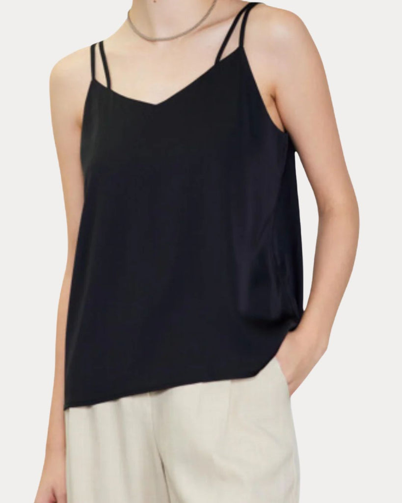 Double Strap Cami Black