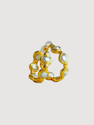 Paradise Pearl Hoops