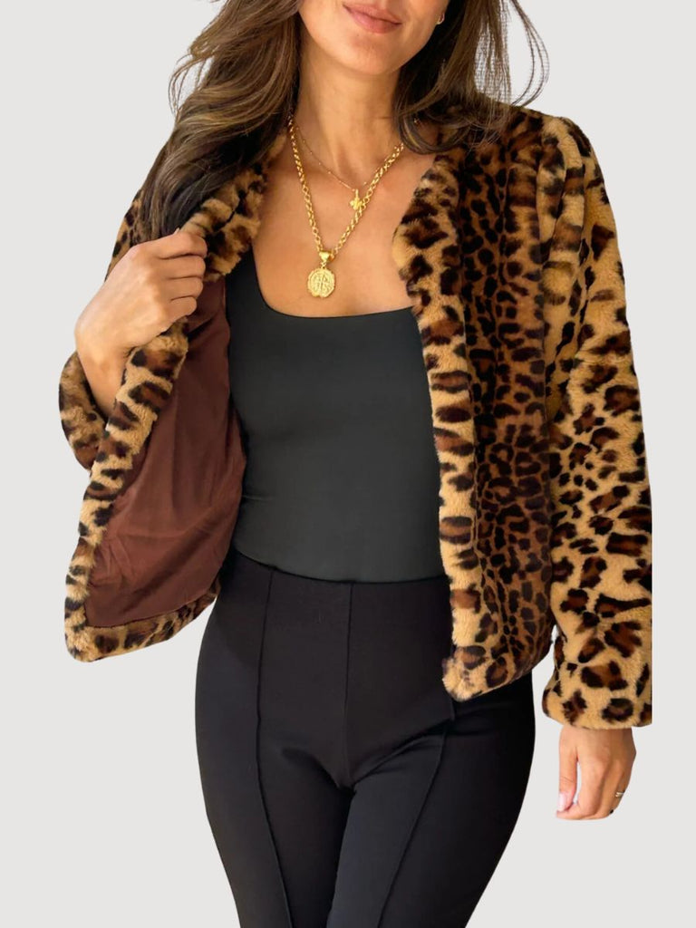 Leopard Faux Fur Jacket