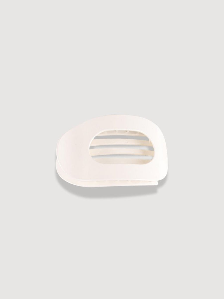 Oval Flat Hair Clip Ivory