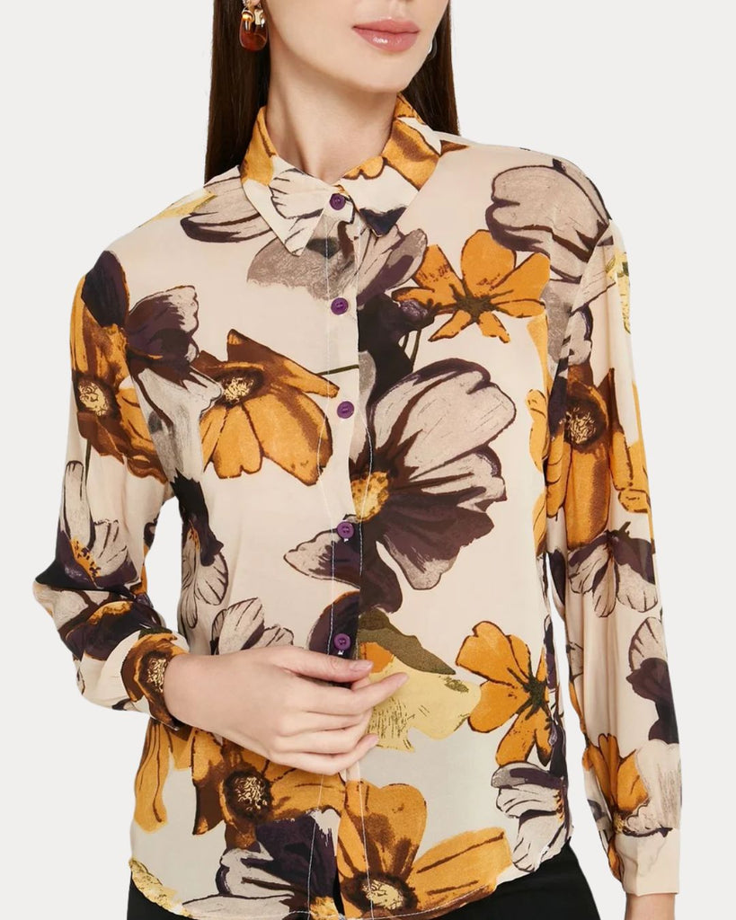 Beige Button Down