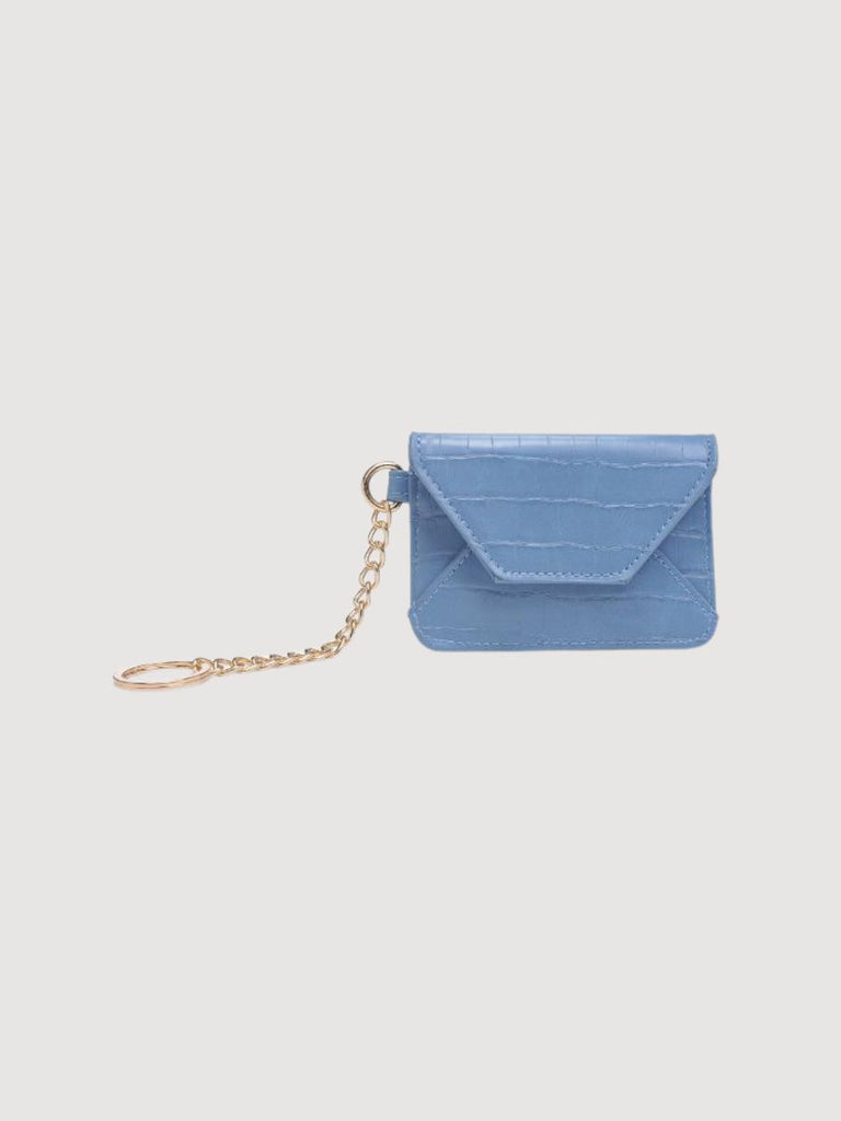 Gia Croco Keychain Denim