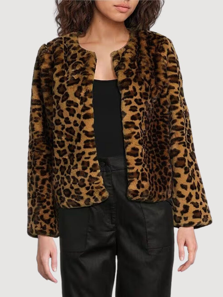 Leopard Faux Fur Jacket