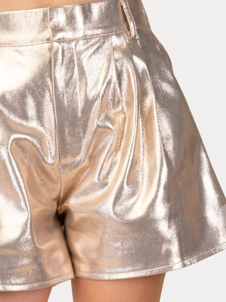 Golden Metallic Shorts