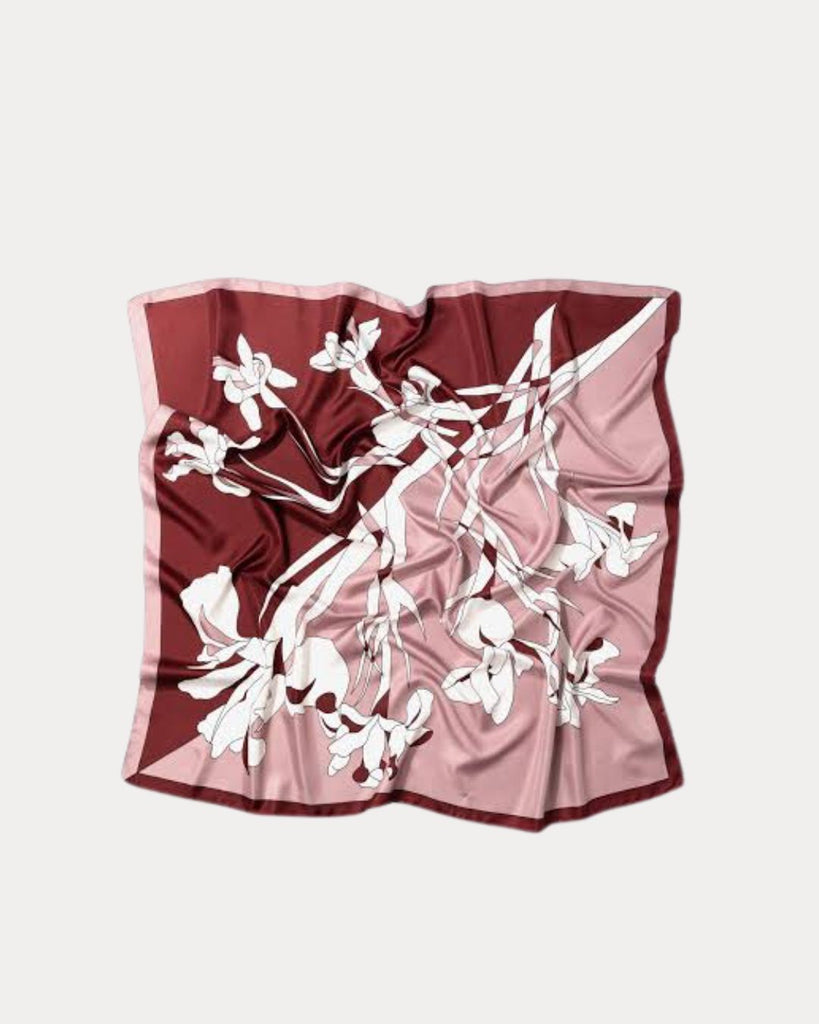 Maroon Iris Scarf