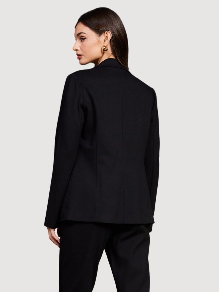 Knit Tailored Blazer Black