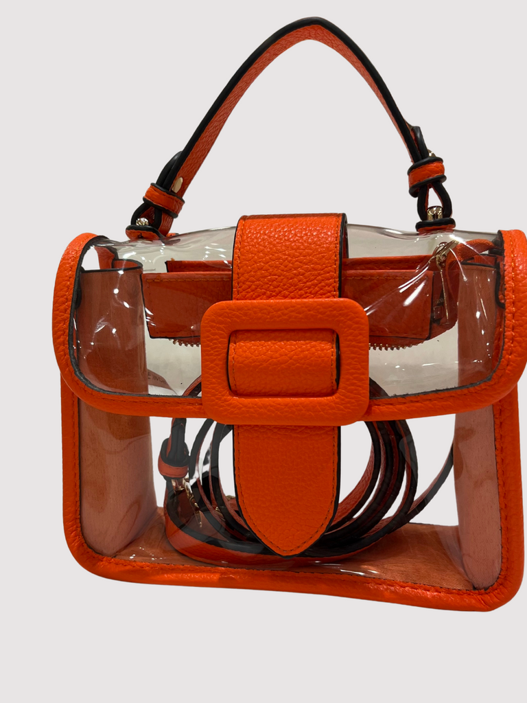 Toni Clear Crossbody Orange