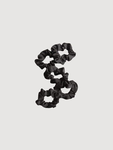 Satin Sleep Scrunchies- Black