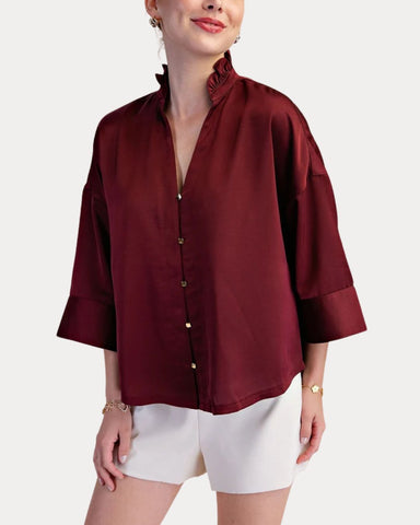 Burgundy Button Down