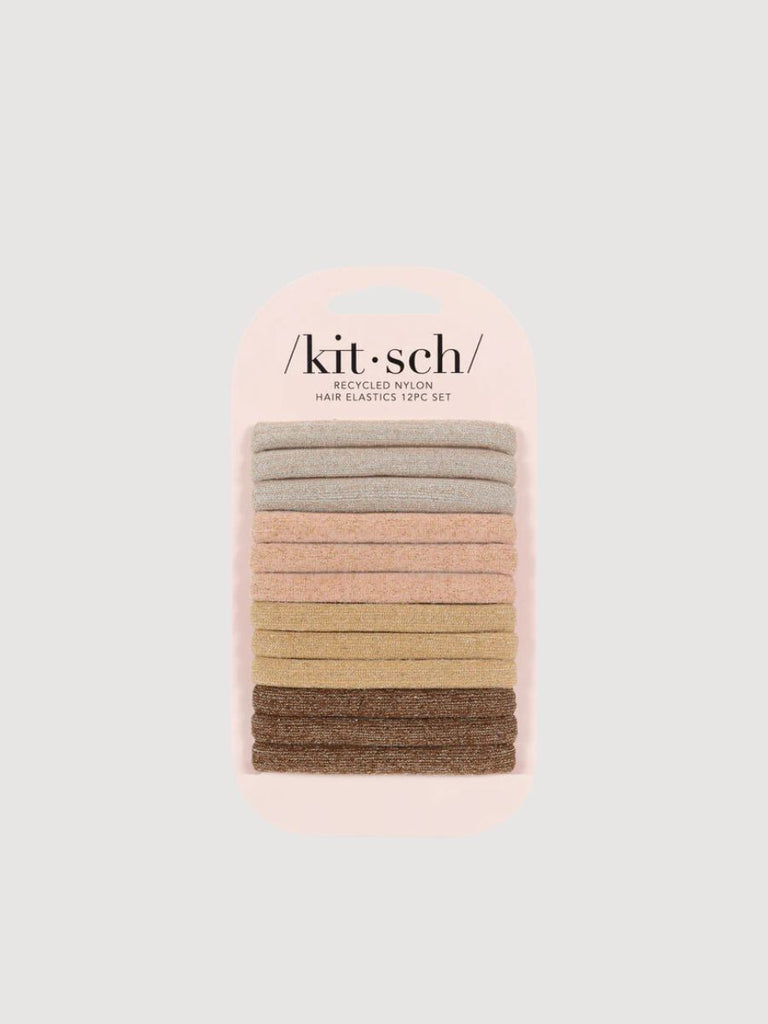 Recycled Nylon Elastics-Glitter Neutral