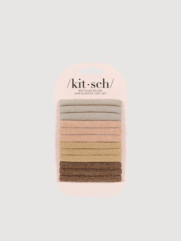 Recycled Nylon Elastics-Glitter Neutral