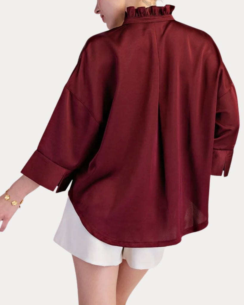 Burgundy Button Down