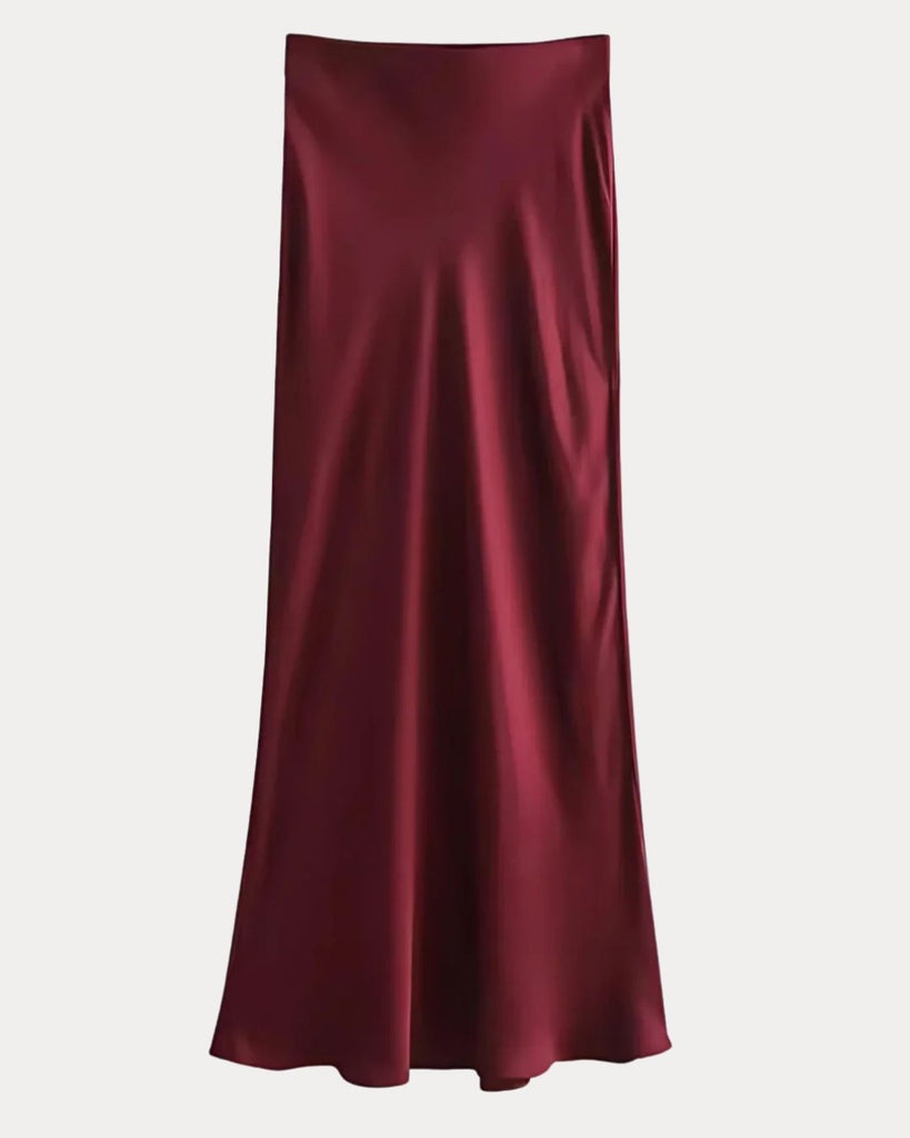 Silk Skirt Burgundy