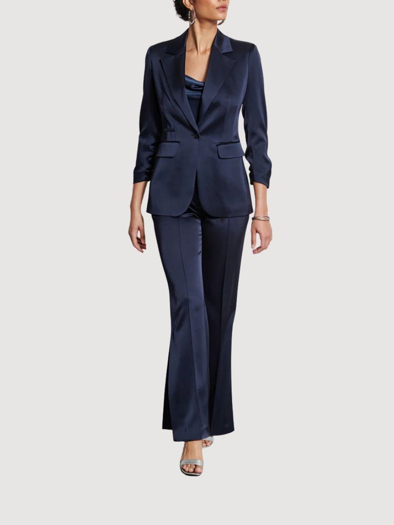 Ivanna Satin Trousers Navy