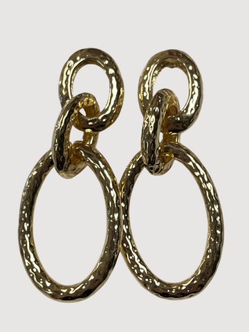 Open Circle Chain Earrings