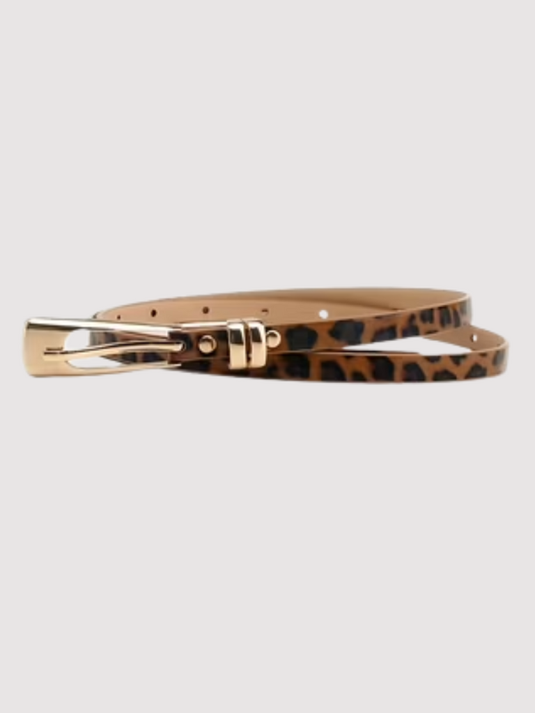 Thin Leopard Belt