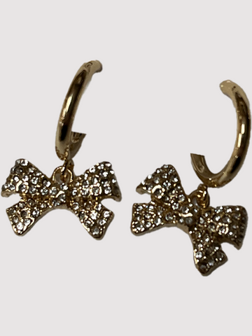 Bow Charms Hoops